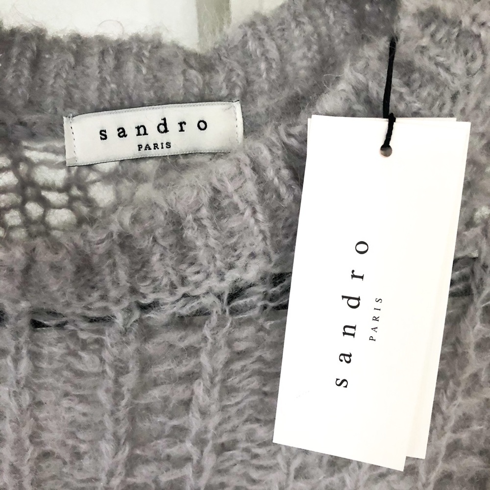 Sandro Stage mohair open knit sweater - Picture 6 of 8